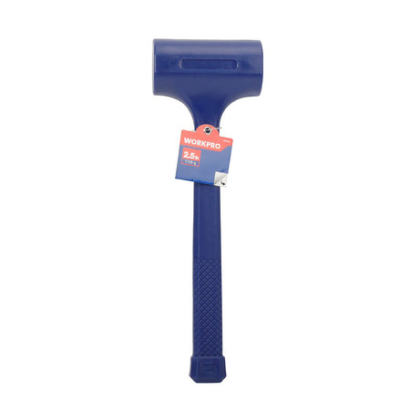 Prime-Line WORKPRO W045051 2-1/2 lb. Dead Blow Hammer, Molded PVC Case over Inner Steel Single Pack W041051